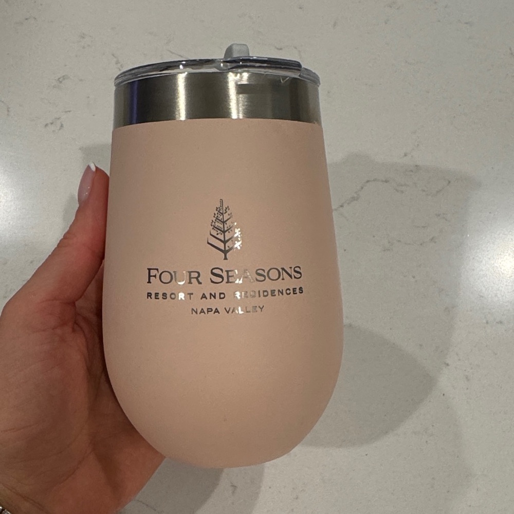 Four Seasons Napa Valley Powder Pink Stainless Wine Tumbler